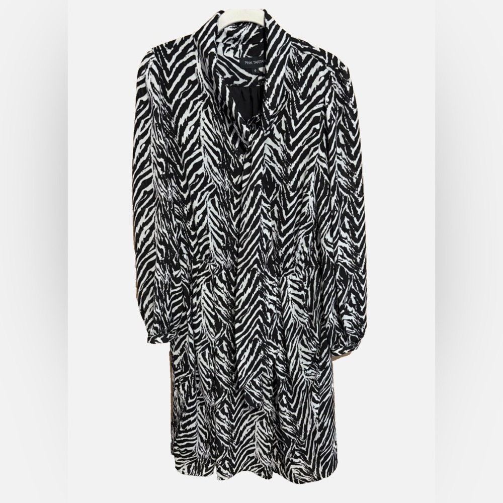Women’s Pink Tartan Zebra Print Dress - Size 6